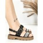 Sandale Dama cu Talpa Joasa TH-7 BLACK | STEPHAN