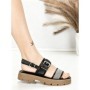 Sandale Dama cu Talpa Joasa TH-7 BLACK | STEPHAN