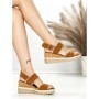 Sandale Dama cu Platforma 22-337 CAMEL | STEPHAN