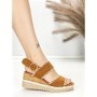 Sandale Dama cu Platforma 22-337 CAMEL | STEPHAN