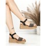 Sandale Dama cu Platforma F-20 BLACK | STEPHAN