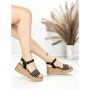 Sandale Dama cu Platforma F-20 BLACK | STEPHAN