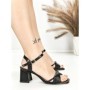 Sandale Dama cu Toc Gros BE-9019 BLACK | BEUE SHOES