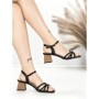 Sandale Dama cu Toc Gros BE-6005 BLACK | BEUE SHOES