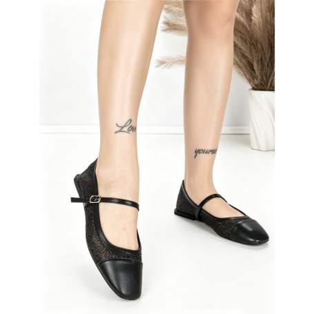 Balerini Dama J-278 BLACK | CHERIE