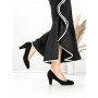 Pantofi cu Toc Gros J-89 BLACK | CHERIE