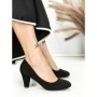 Pantofi cu Toc Gros J-89 BLACK | CHERIE