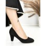 Pantofi cu Toc Gros J-89 BLACK | CHERIE