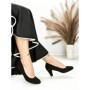 Pantofi cu Toc Gros J-89 BLACK | CHERIE