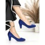 Pantofi cu Toc Gros J-89 DARK BLUE | CHERIE