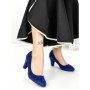 Pantofi cu Toc Gros J-89 DARK BLUE | CHERIE