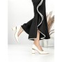 Pantofi cu Toc Gros J-221 WHITE | CHERIE