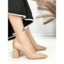 Pantofi cu Toc Gros J-221 NUDE | CHERIE
