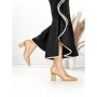 Pantofi cu Toc Gros J-221 APRICOT | CHERIE