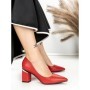 Pantofi cu Toc Gros J-221 RED | CHERIE