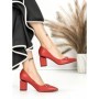 Pantofi cu Toc Gros J-221 RED | CHERIE