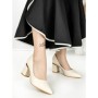 Pantofi cu Toc Gros J-221 BEIGE | CHERIE