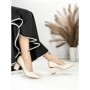 Pantofi cu Toc Gros J-221 BEIGE | CHERIE