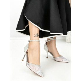 Pantofi Stiletto H-116 SILVER | CHERIE