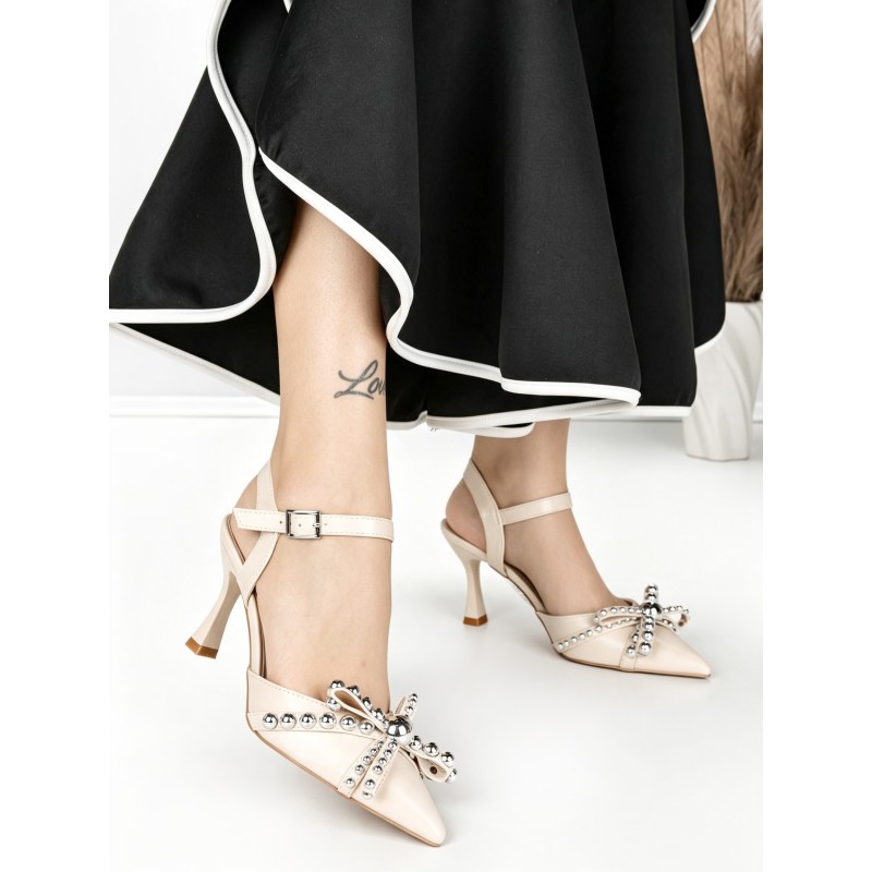 Pantofi Stiletto BE-672 BEIGE | BEUE SHOES