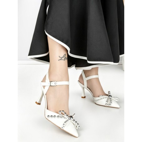 Pantofi Stiletto BE-672 WHITE | BEUE SHOES