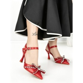 Pantofi Stiletto BE-672 RED | BEUE SHOES