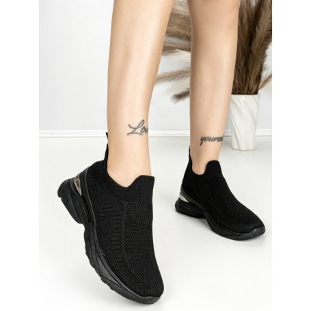 Pantofi Sport Dama cu Platforma BK198 BLACK | OMODA
