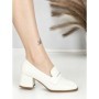 Pantofi cu Toc Gros L72168E WHITE | ABLOOM