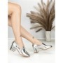 Pantofi cu Toc Gros L72168E SILVER | ABLOOM