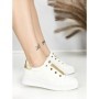 Sneakers Dama HY-285 WHITE-GOLD | ABLOOM