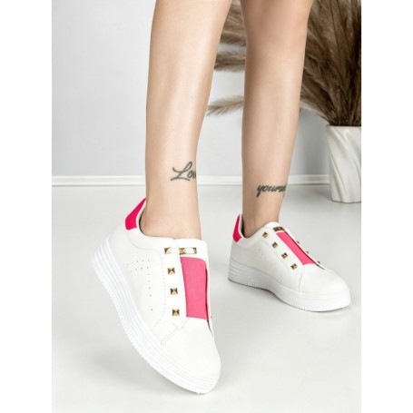 Sneakers Dama HY-285 WHITE-FUCHSIA | ABLOOM