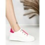 Sneakers Dama HY-285 WHITE-FUCHSIA | ABLOOM