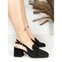 Pantofi cu Toc Gros L8576G BLACK | ABLOOM