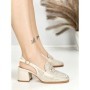 Pantofi cu Toc Gros L8576G BEIGE | ABLOOM