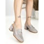 Pantofi cu Toc Gros L8576G GREY | ABLOOM