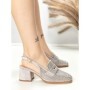 Pantofi cu Toc Gros L8576G GREY | ABLOOM