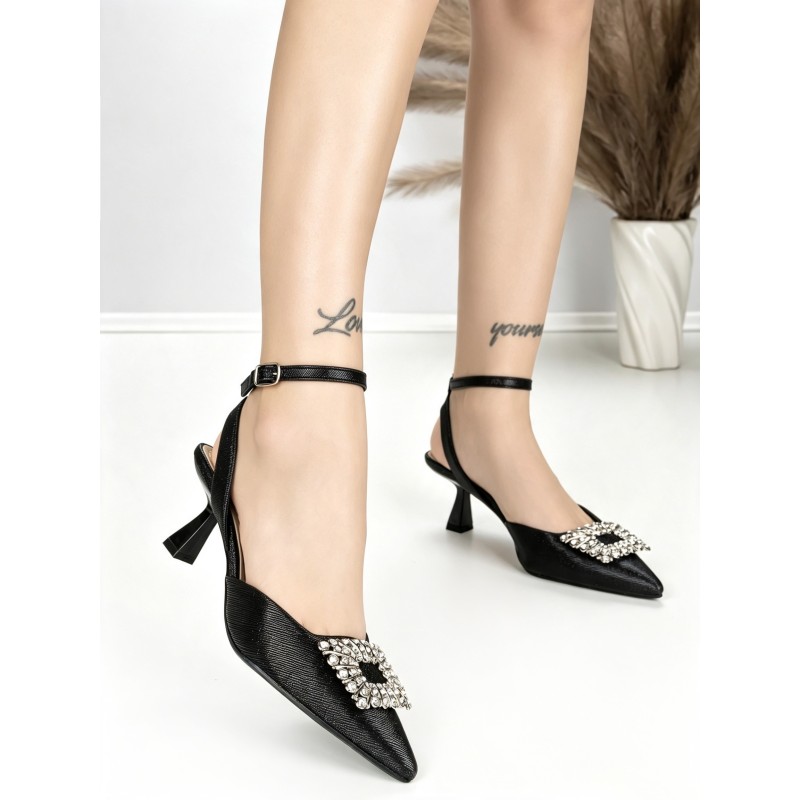 Pantofi Stiletto A8236-2 BLACK | ABLOOM