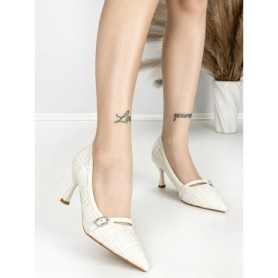 Pantofi Stiletto L6-79-2 WHITE | ABLOOM