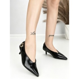 Pantofi cu Toc mic L6-71-1 BLACK | ABLOOM