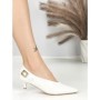Pantofi cu Toc mic L6-71-2 WHITE | ABLOOM