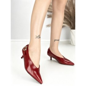 Pantofi cu Toc mic L6-71-4 WINE | ABLOOM
