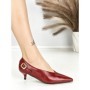 Pantofi cu Toc mic L6-71-4 WINE | ABLOOM