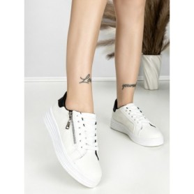 Sneakers Dama BK-56-2 WHITE-BLACK | ABLOOM