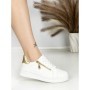 Sneakers Dama BK-56-5 WHITE-GOLD | ABLOOM