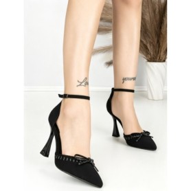 Sandale Dama cu Toc Subtire 6DC8 BLACK | MEI