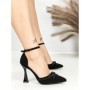 Sandale Dama cu Toc Subtire 6DC8 BLACK | MEI
