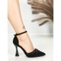 Sandale Dama cu Toc Subtire 6DC8 BLACK | MEI