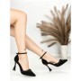 Sandale Dama cu Toc Subtire 6DC8 BLACK | MEI