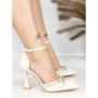 Sandale Dama cu Toc Subtire 6DC8 BEIGE | MEI