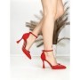 Sandale Dama cu Toc Subtire 6DC8 RED | MEI